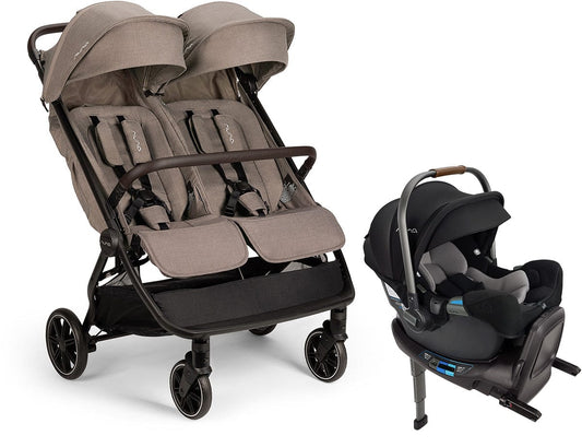 Nuna TRVL dubl + PIPA RX Travel System Bundle - Cedar / Caviar - ST19800CDR-CF12508600CVR