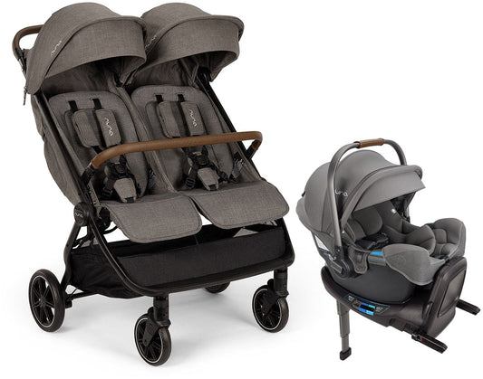 Nuna TRVL dubl + PIPA RX Travel System Bundle - Granite / Granite - ST19800GRN-CF12508600GRN