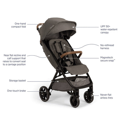 Nuna TRVL LX + PIPA urbn Travel System - Granite - TS18115602GRN