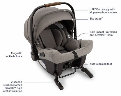Nuna TRVL LX + PIPA urbn Travel System - Granite - TS18115600GRN