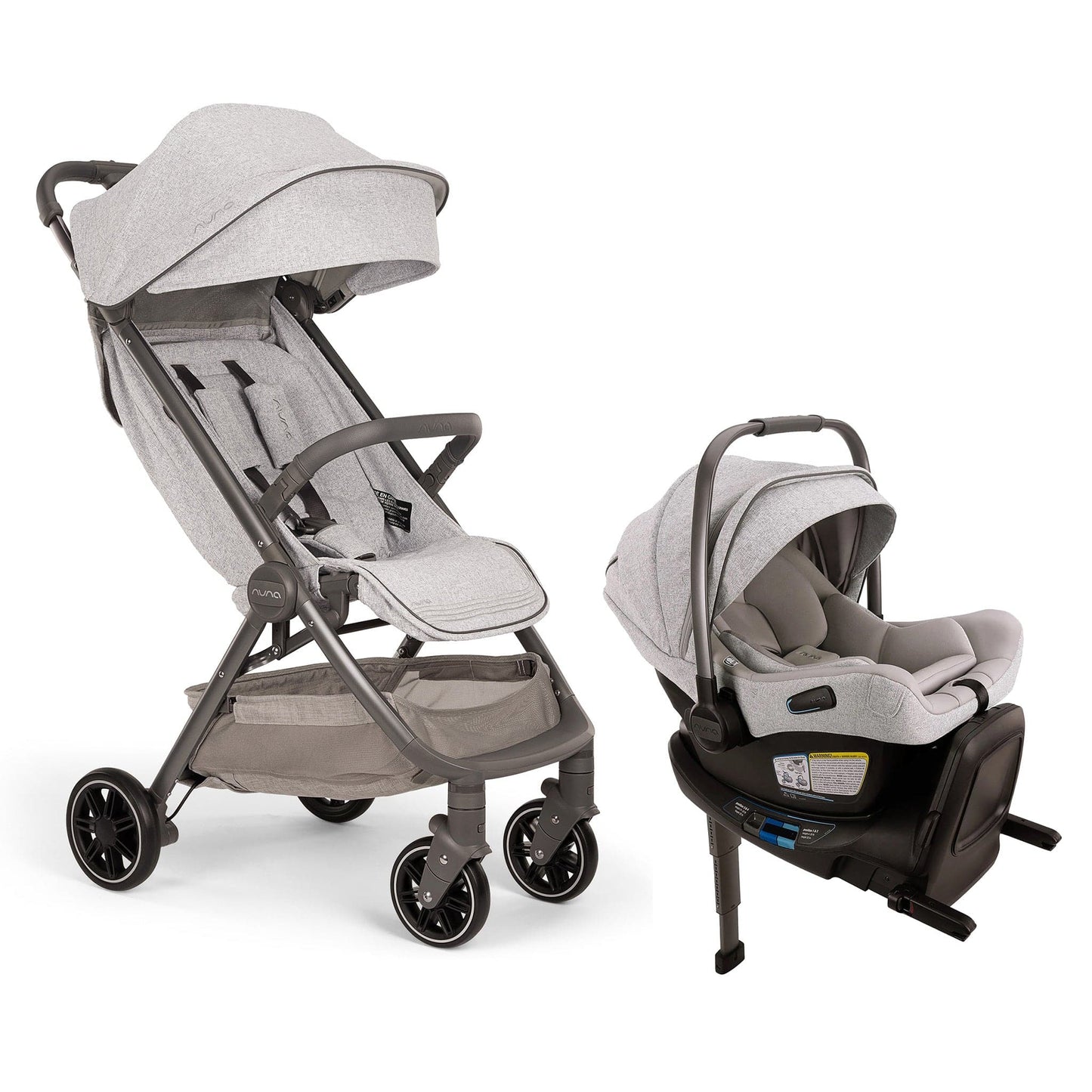 Nuna TRVL + PIPA Aire RX Travel System Bundle - Sterling - ST15722STL-CF18508610STL