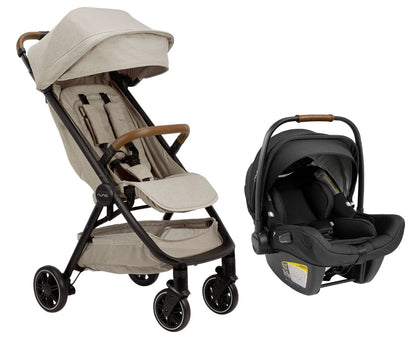 Nuna TRVL + PIPA Lite RX Travel System Bundle - Hazelwood / Caviar - ST15706HAZ-CF10208600CVR