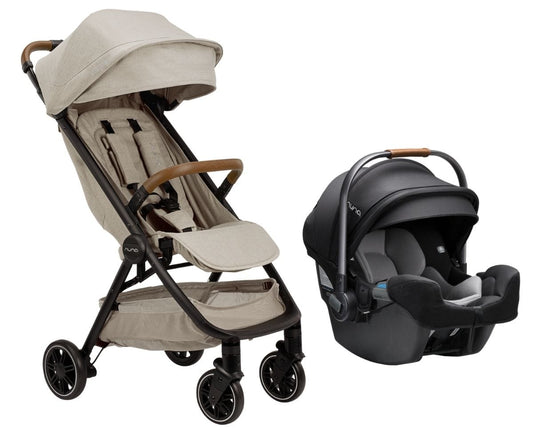 Nuna TRVL + PIPA RX Travel System Bundle - Hazelwood / Caviar - ST15706HAZ-CF12508600CVR