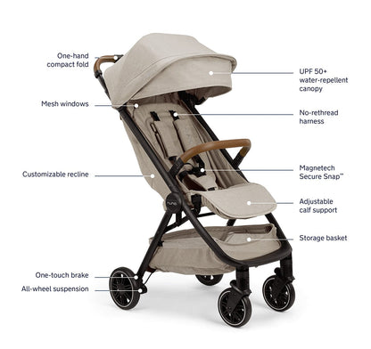 Nuna TRVL + PIPA urbn Travel System - Hazelwood - TS15701HAZ