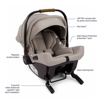 Nuna TRVL + PIPA urbn Travel System - Hazelwood - TS15701HAZ