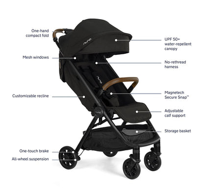 Nuna TRVL + PIPA urbn Travel System - Caviar - TS15700CVR