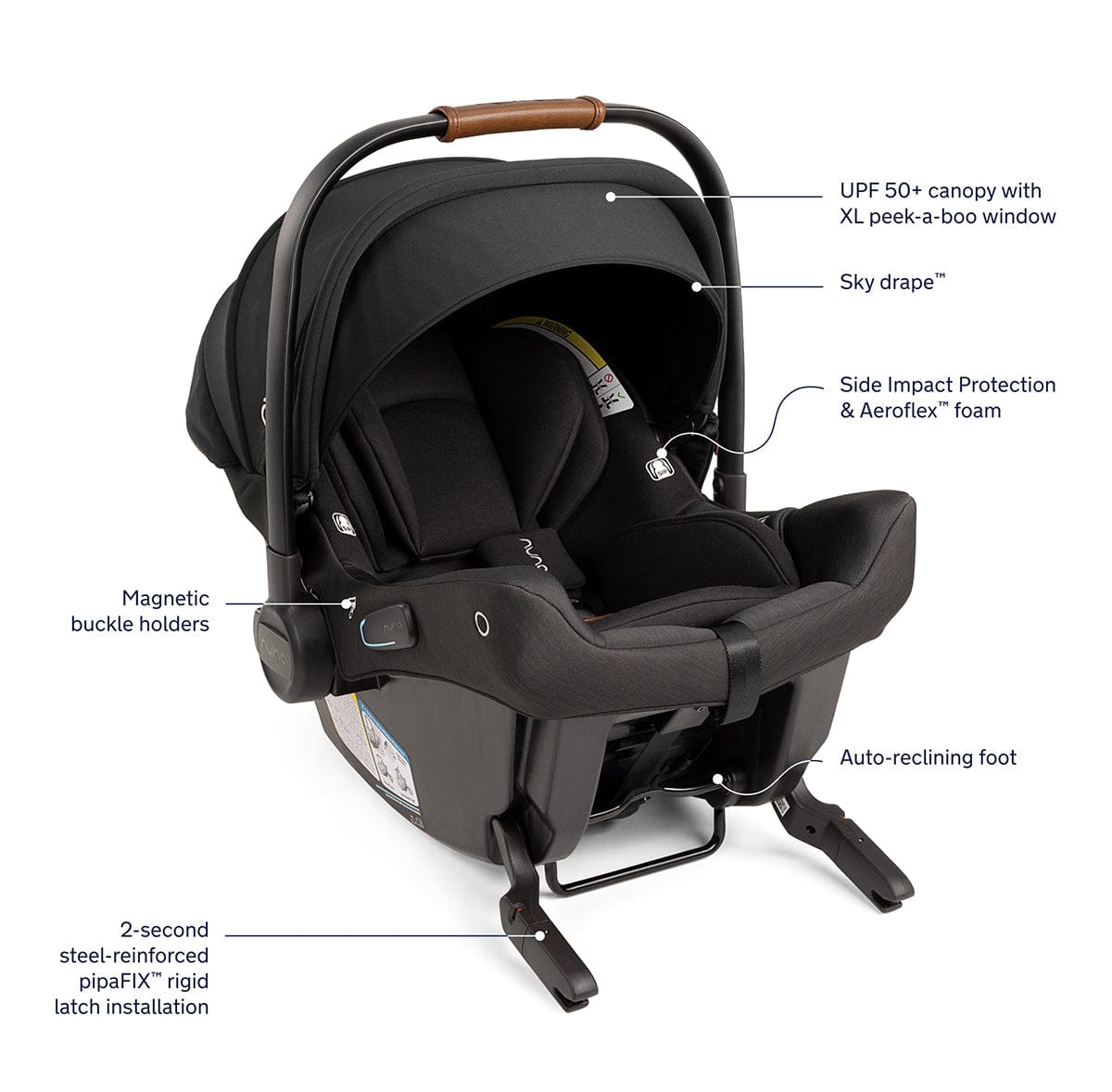 Nuna TRVL + PIPA urbn Travel System - Caviar - TS15700CVR