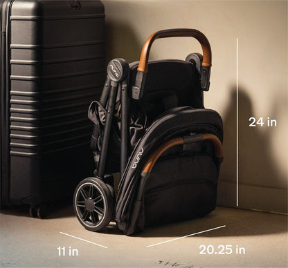 Nuna TRVL Self-Folding Compact Stroller - Caviar - ST15706CVR