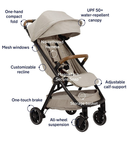 Nuna TRVL Self-Folding Compact Stroller - Hazelwood - ST15712HAZ