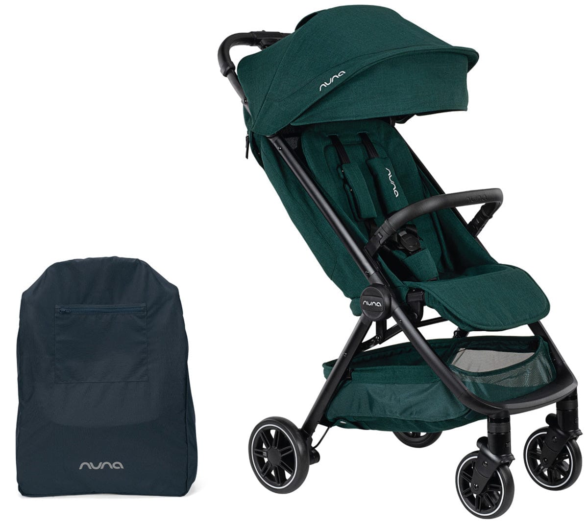 Nuna TRVL Self-Folding Compact Stroller - Lagoon - ST15706LGN