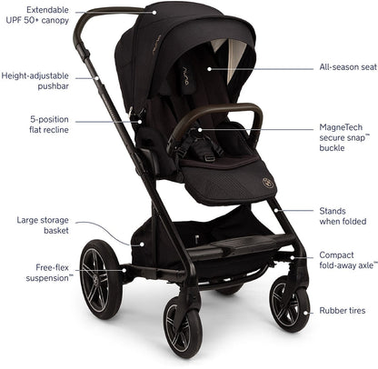 Nuna x BMW MIXX Next Stroller with Magnetic Buckle - Element - ST13457ELM