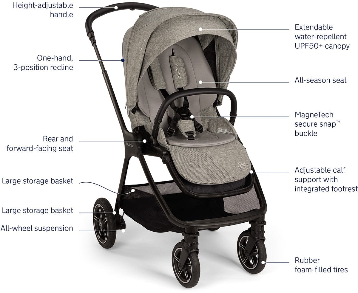 Nuna x BMW TRIV Next Compact Stroller - Graphene - ST16624GRA