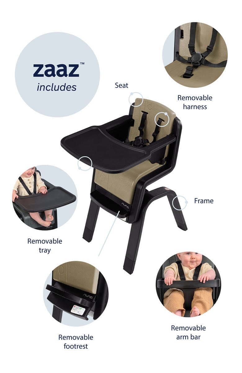 Nuna Zaaz High Chair - Frost – Albee Baby