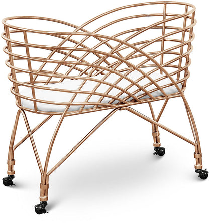 Nursery Works Aura Metal Bassinet - Rose Gold - NW16734RGLD