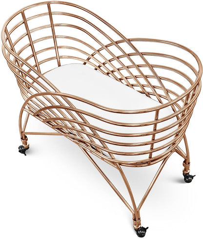 Nursery Works Aura Metal Bassinet - Rose Gold - NW16734RGLD