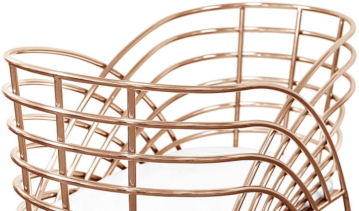 Nursery Works Aura Metal Bassinet - Rose Gold - NW16734RGLD