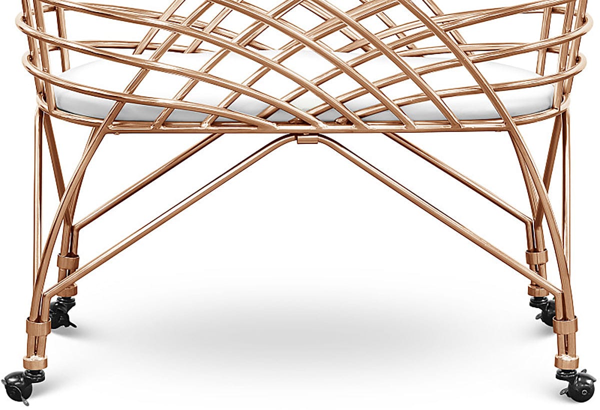 Nursery Works Aura Metal Bassinet - Rose Gold - NW16734RGLD