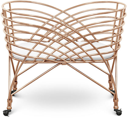 Nursery Works Aura Metal Bassinet - Rose Gold - NW16734RGLD