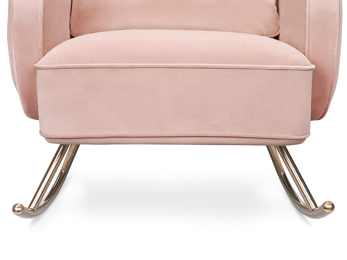 Nursery Works Compass Rocker - Blush Velvet - NW17087BPV