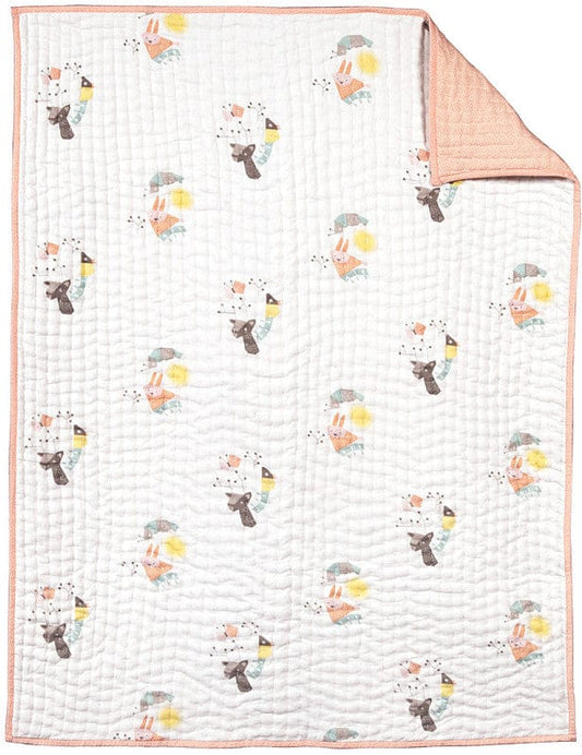 Nursery Works Menagerie Organic Cotton Hand-Quilted Blanket - T18017