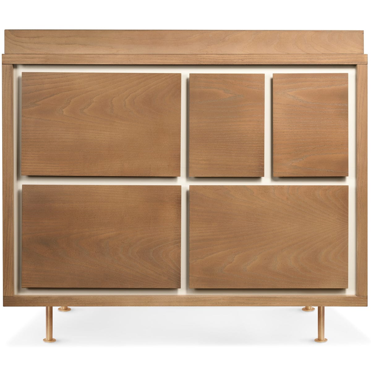 Nursery Works Novella 5-Drawer Dresser - Stained Ash / Ivory - NW15015AY