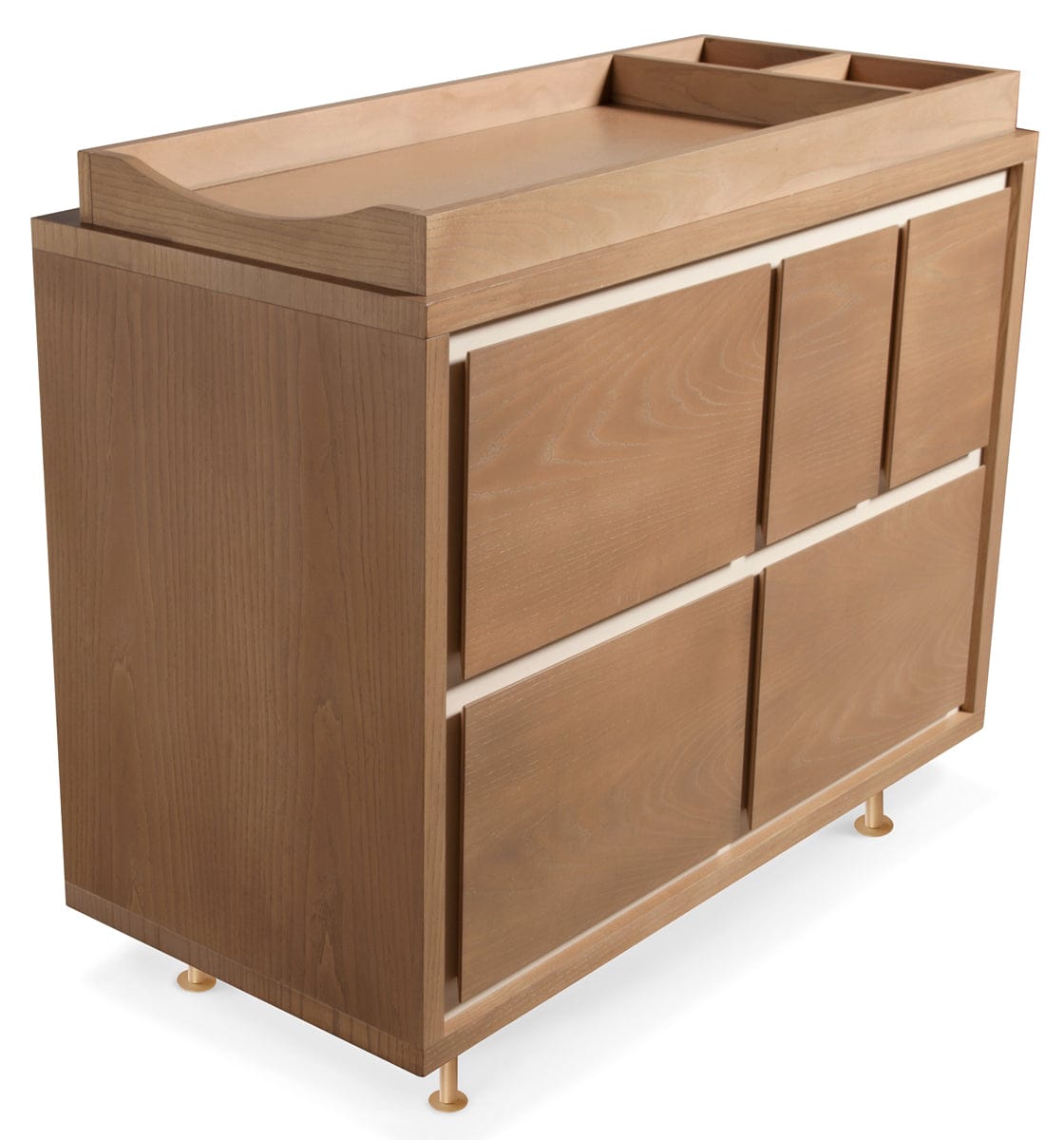 Nursery Works Novella 5-Drawer Dresser - Stained Ash / Ivory - NW15015AY
