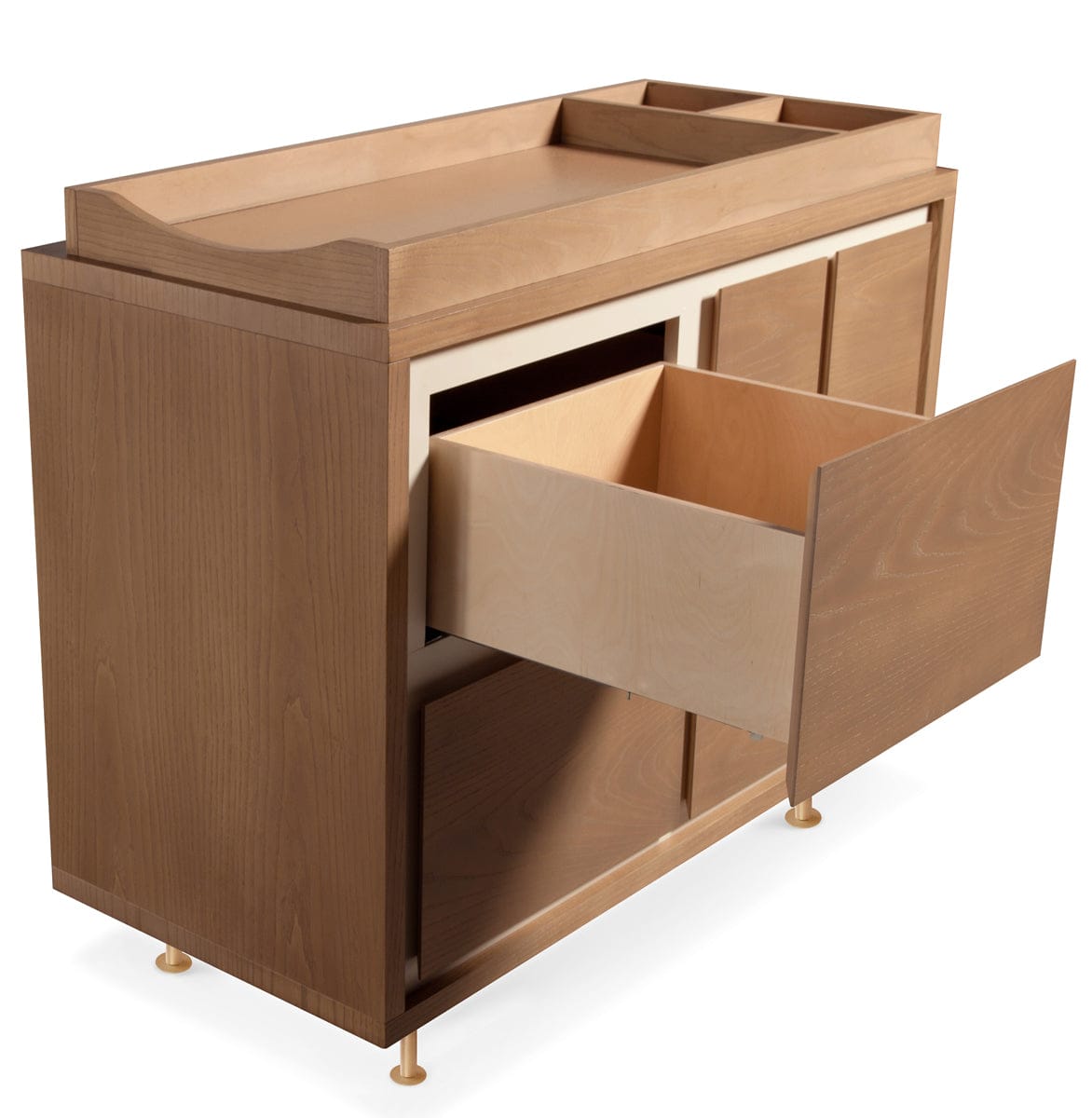 Nursery Works Novella 5-Drawer Dresser - Stained Ash / Ivory - NW15015AY