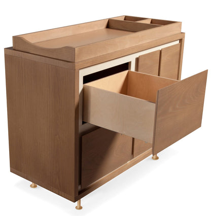 Nursery Works Novella 5-Drawer Dresser - Stained Ash / Ivory - NW15015AY