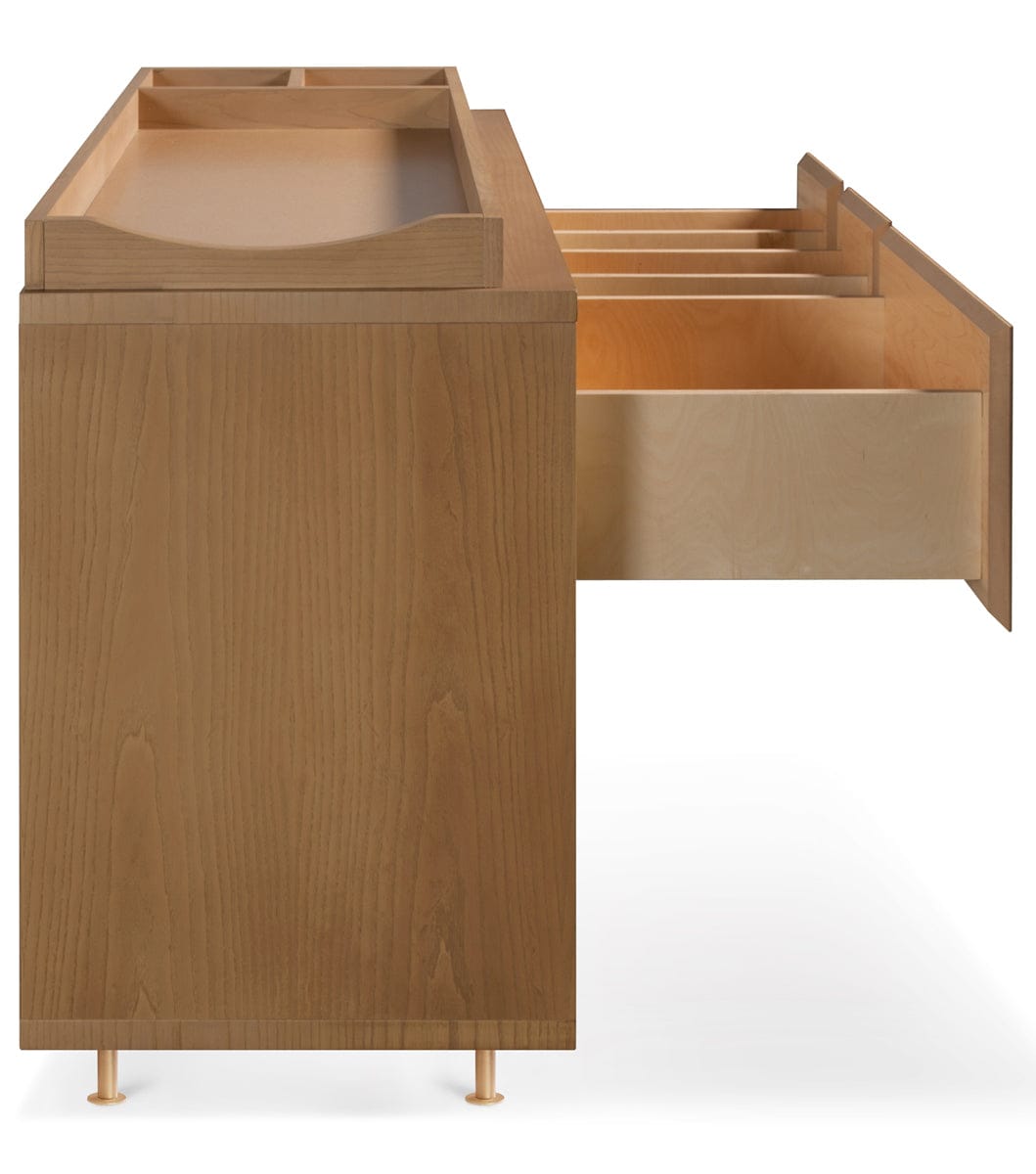 Nursery Works Novella 5-Drawer Dresser - Stained Ash / Ivory - NW15015AY