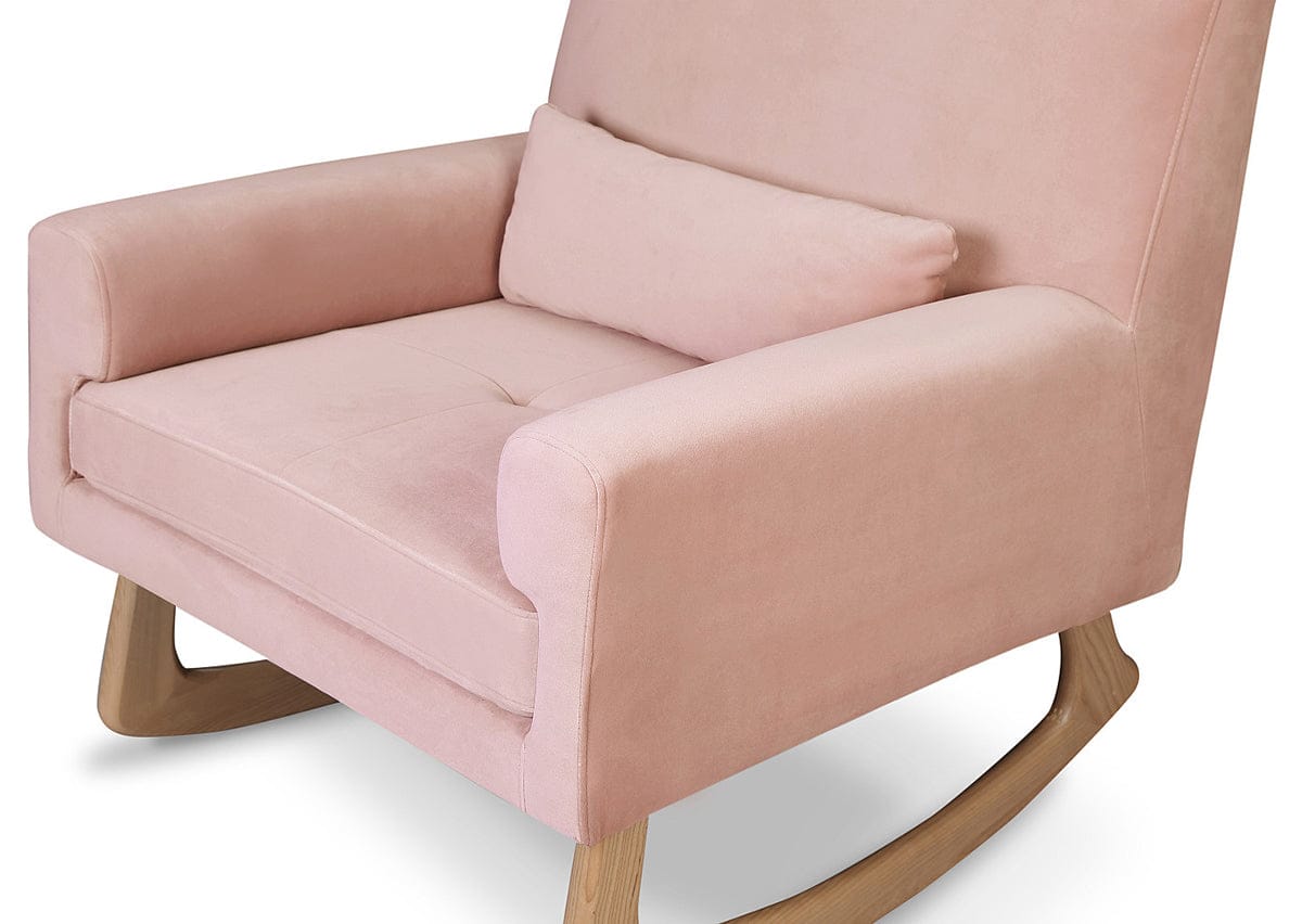 Nursery Works Sleepytime Rocker, Light Legs - Blush Velvet - 1085BPV