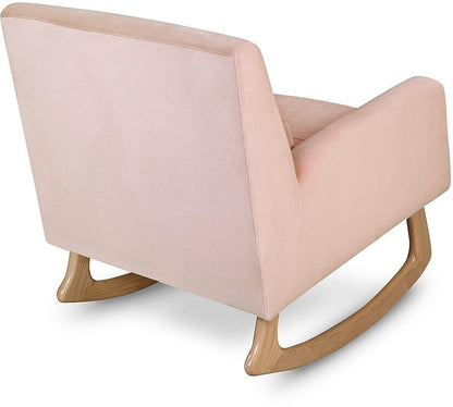 Nursery Works Sleepytime Rocker, Light Legs - Blush Velvet - 1085BPV
