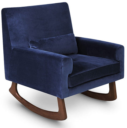 Nursery Works Sleepytime Rocker, Walnut Legs - Navy Velvet - 1085BLV