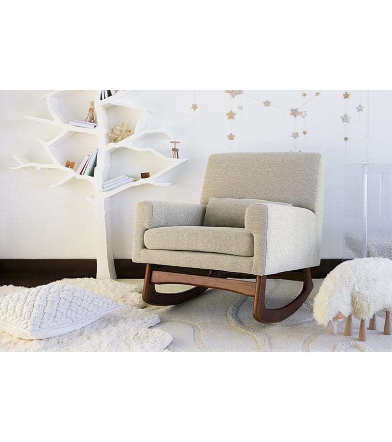 Nursery Works Sleepytime Rocker, Walnut Legs - Oatmeal - 1085OMA