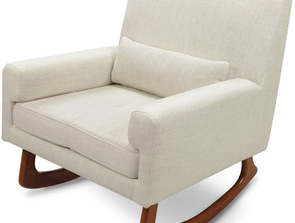 Nursery Works Sleepytime Rocker, Walnut Legs - Oatmeal - 1085OMA