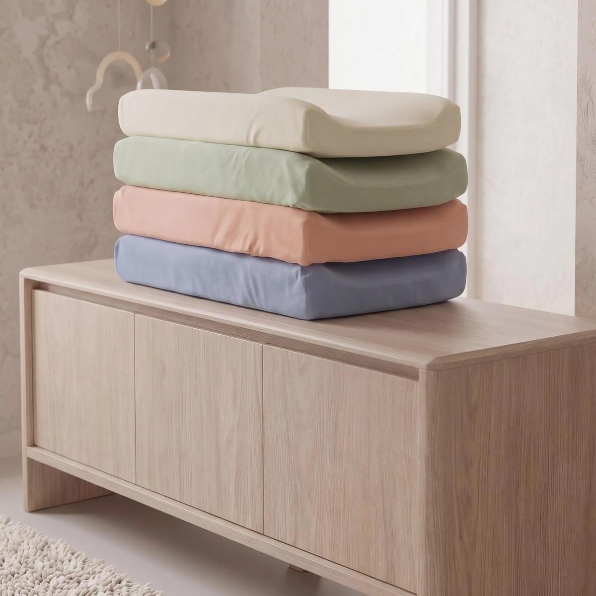 Sugar + Maple Contoured Changing Pad Cover - Sweet Cream