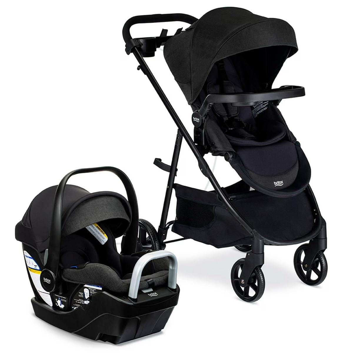 Britax Willow Brook S+ Travel System with Alpine Anti-Rebound Base - Raven Black - S14691600