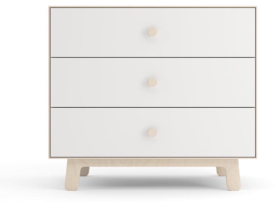 Oeuf 3 Drawer Dresser - Rhea - White/Birch - 1M3D-R-01