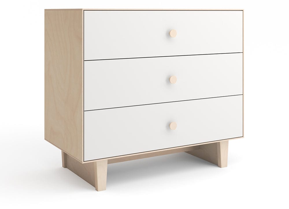 Oeuf 3 Drawer Dresser - Rhea - White/Birch - 1M3D-R-01