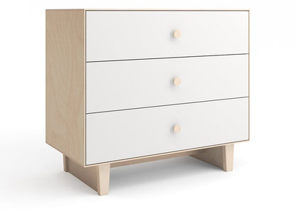 Oeuf 3 Drawer Dresser - Rhea - White/Birch - 1M3D-R-01
