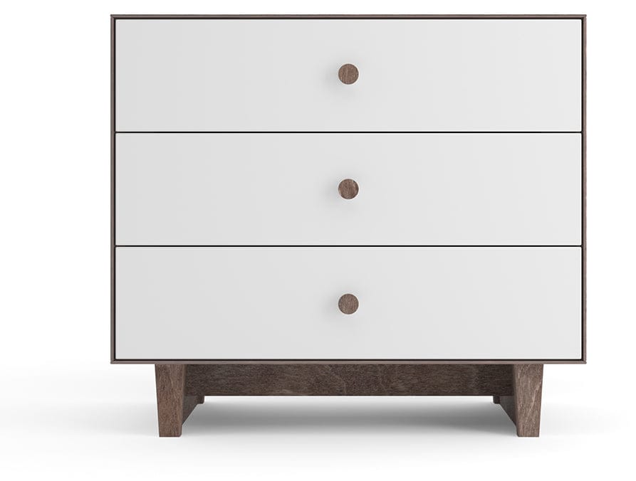 Oeuf 3 Drawer Dresser - Rhea - White/Walnut - 1M3D-R-02