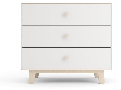 Oeuf 3 Drawer Dresser - Sparrow - White/Birch - 1M3D-S-01