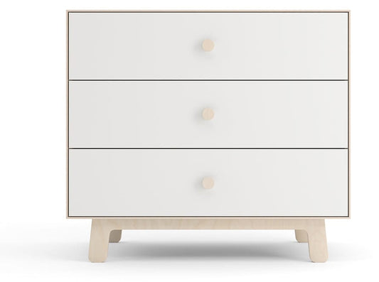 Oeuf 3 Drawer Dresser - Sparrow - White/Birch - 1M3D-S-01