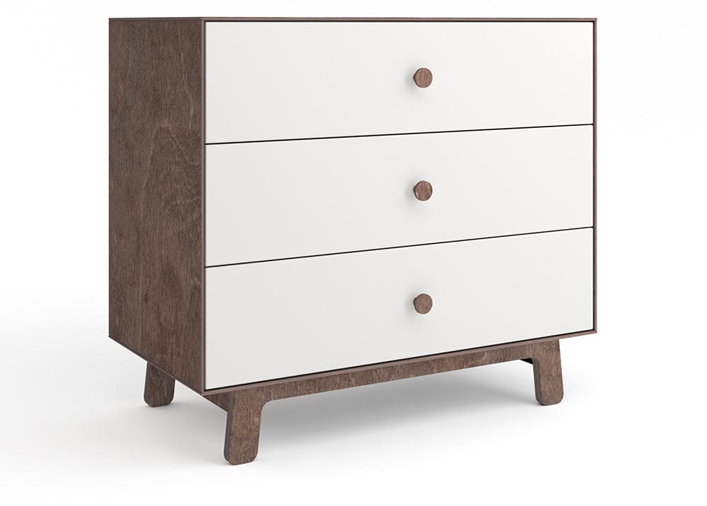 Oeuf 3 Drawer Dresser - Sparrow - White/Walnut - 1M3D-S-02