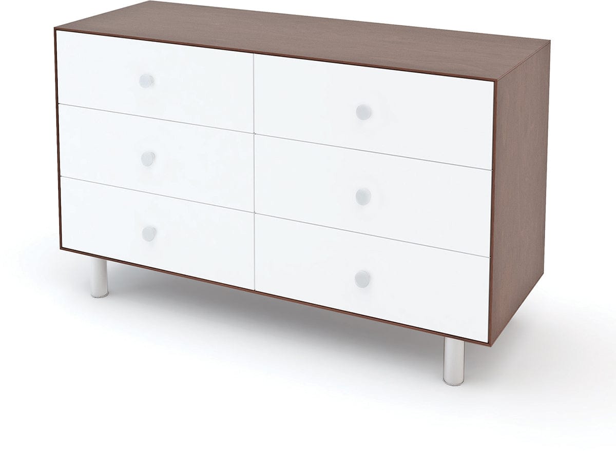 Oeuf 6 Drawer Dresser - Classic - White/Walnut - 1M6D-C-02