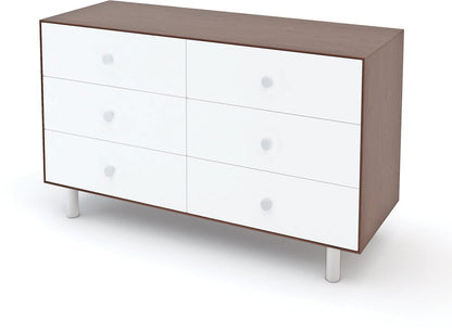 Oeuf 6 Drawer Dresser - Classic - White/Walnut - 1M6D-C-02