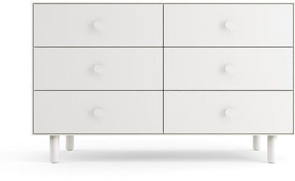 Oeuf 6 Drawer Dresser - Fawn - White - 1M6D-F-03