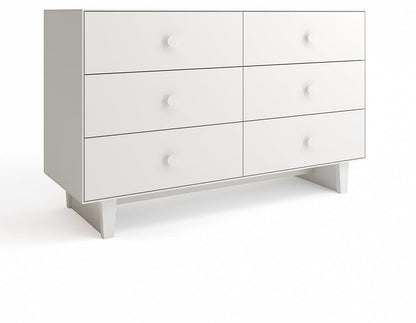 Oeuf 6 Drawer Dresser - Rhea - White - 1M6D-R-03