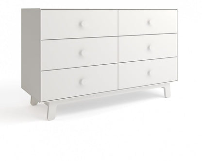 Oeuf 6 Drawer Dresser - Sparrow - White - 1M6D-S-03
