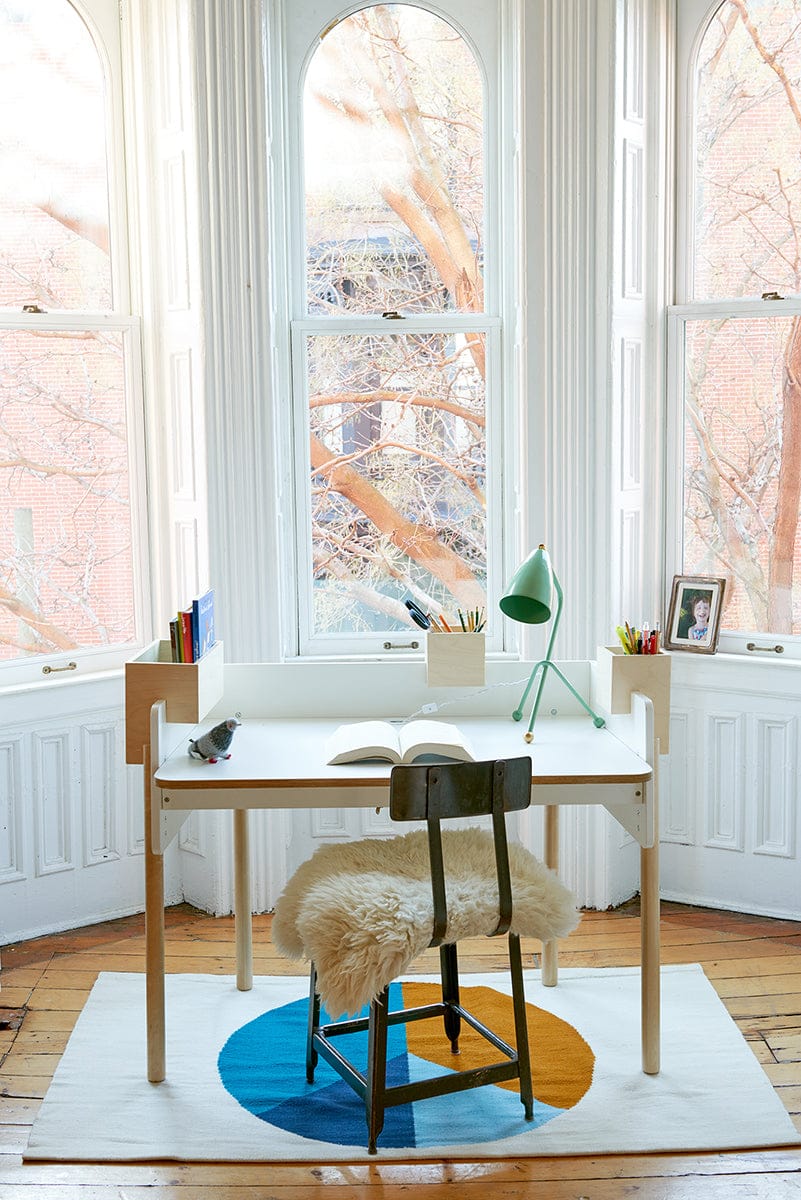 Oeuf Brooklyn Desk - White/Birch - 1BD01