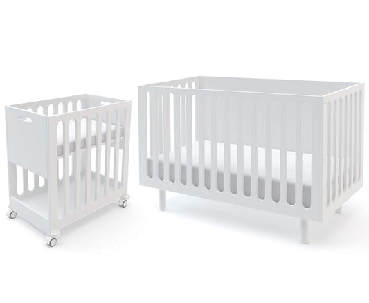 Oeuf Fawn 2-in-1 Crib System - White - 1FBC03
